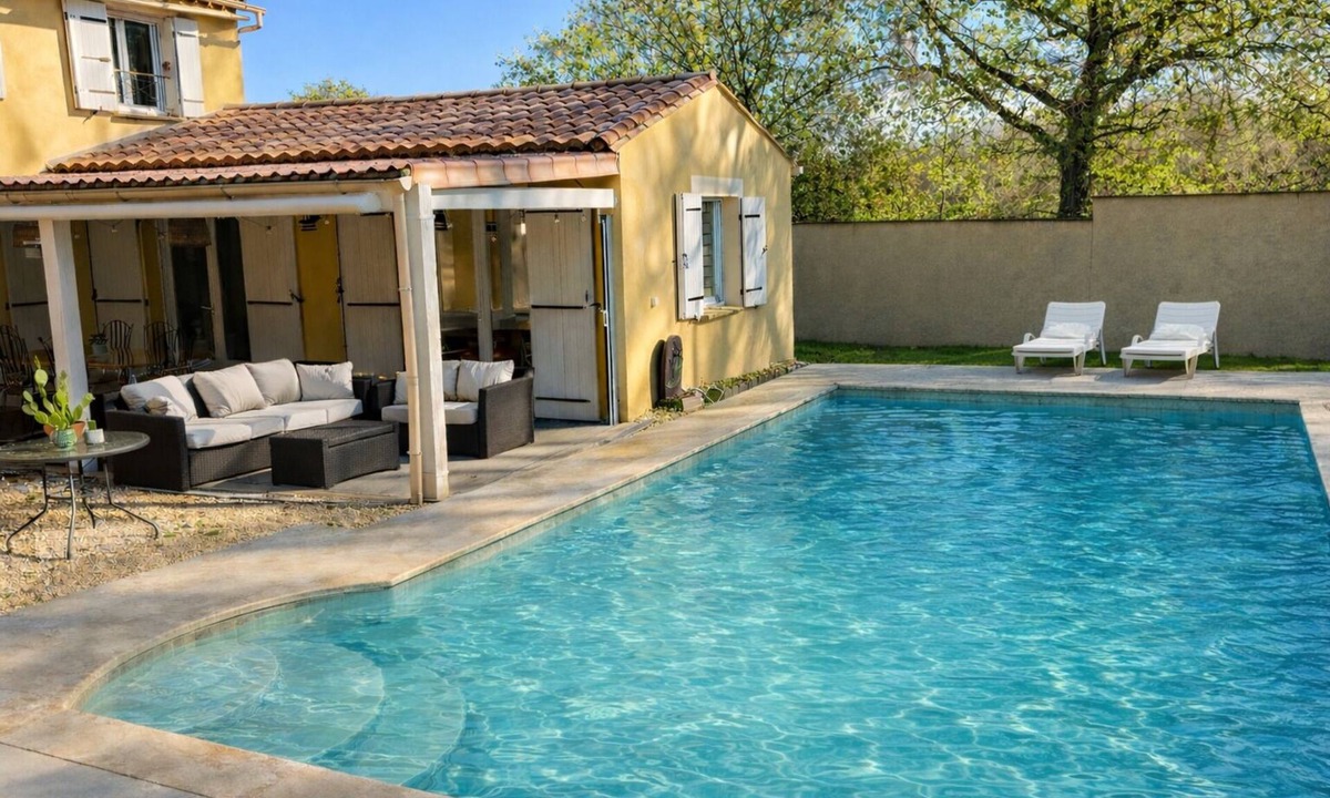 Pougnadoresse Villa | Villa with swimming pool/Aerial view
