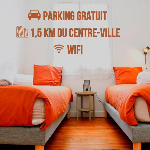 Tarbes Apartment | Vue Pyrénéenne Élégante avec 2 chambres