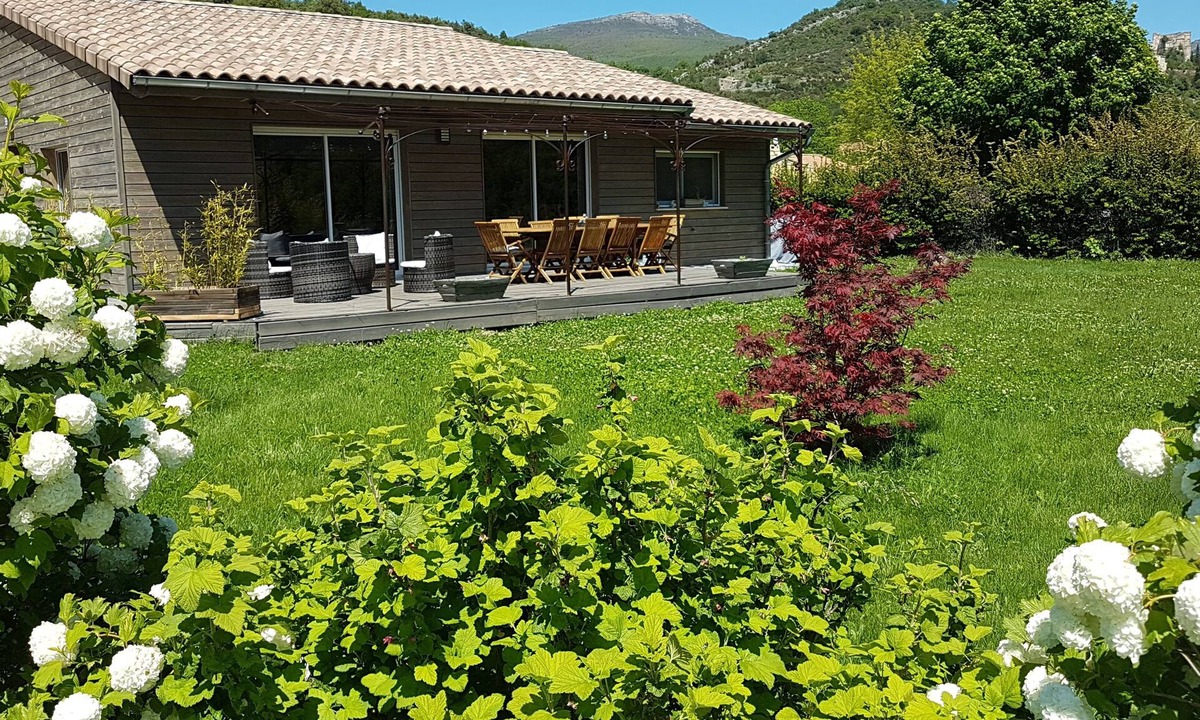 Montbrun-les-Bains House | Warm, modern wooden house in a quiet location. Sleeps 8.