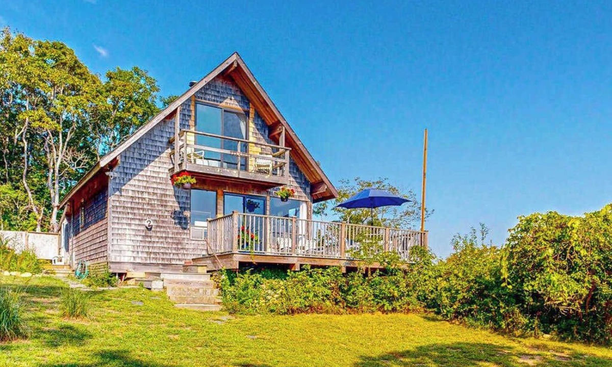 Aquinnah House | Water-view home with large deck, balcony, enclosed sunroom & peaceful location
