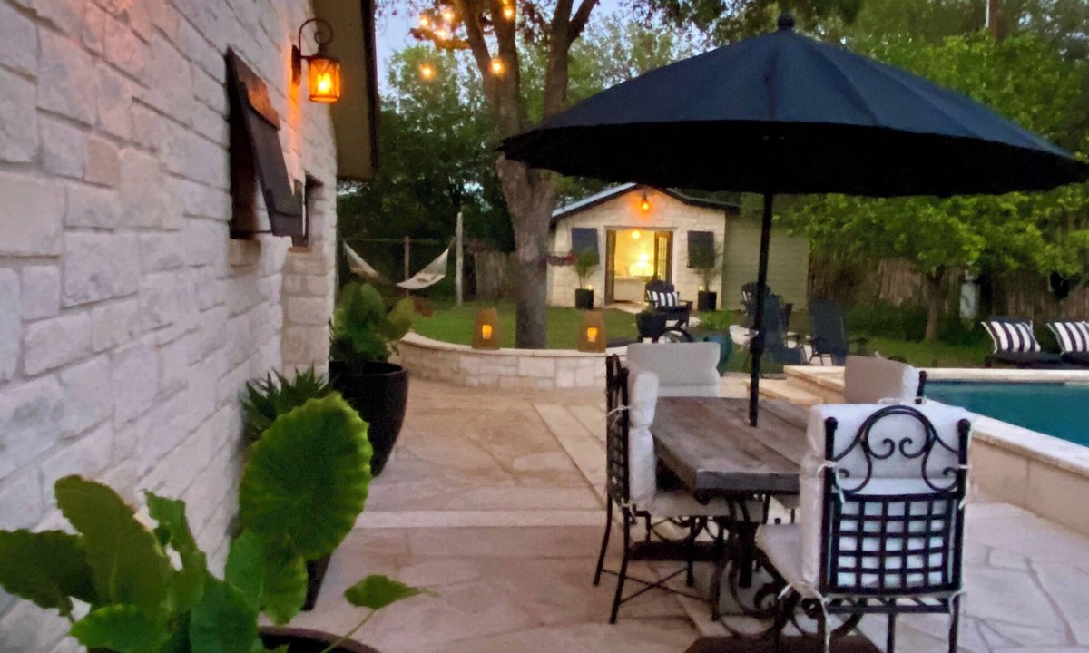 Concan House | Waterfall, Pool, Cabana, Party Pavilion, Kayaks, King Beds, Tropical Oasis!
