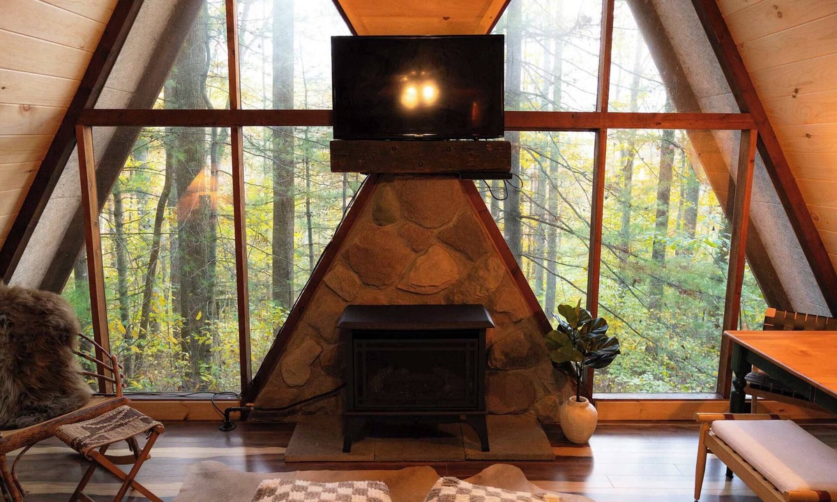 Rockbridge Cabin | Waterfront A- Frame With Dock, Canoe + Kayaks