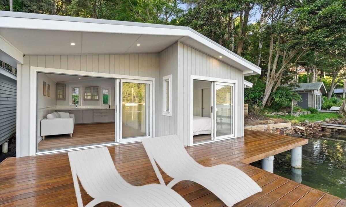 Church Point House | Waterfront Boathouse Stay with Open Deck and Views