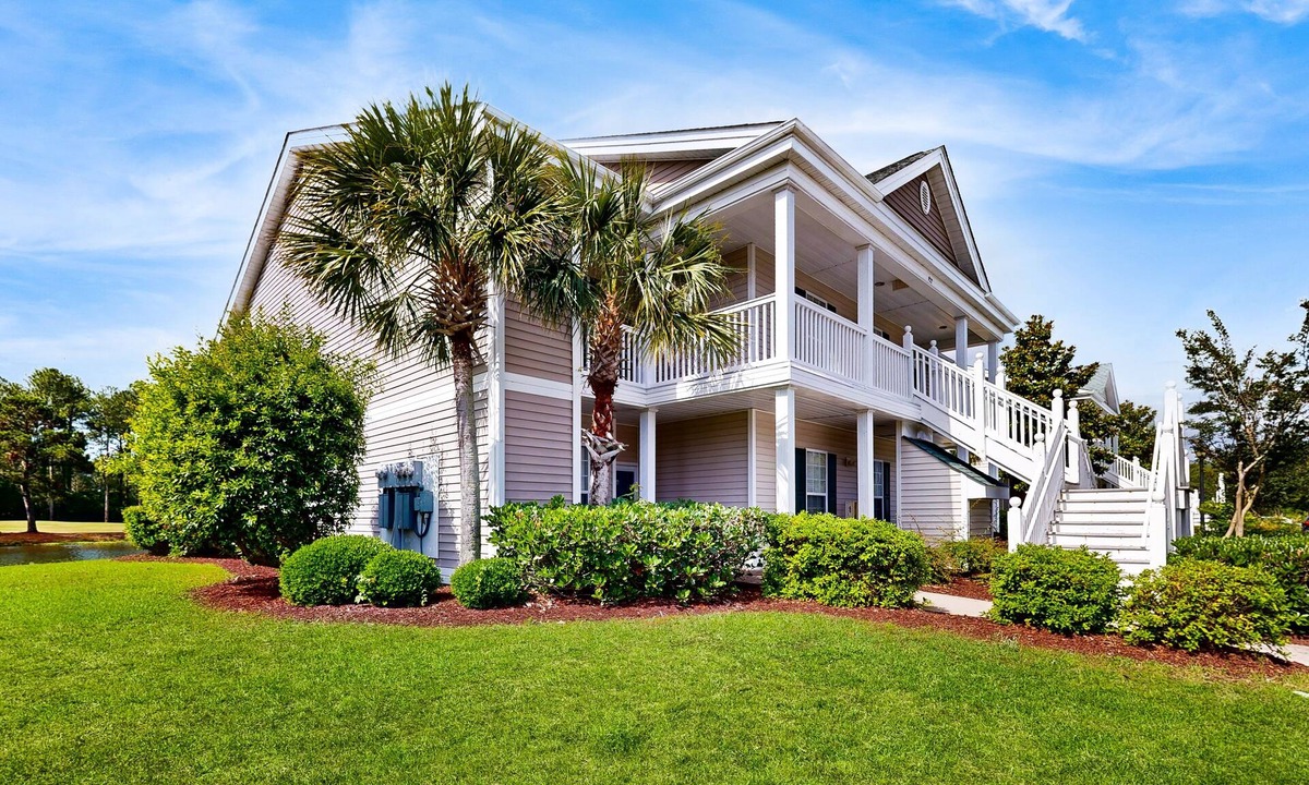 Sunset Beach Condo | Waterfront condo with pool, tennis, bikes & lagoon/golf views - near the beach