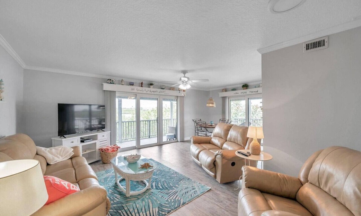 Indian Shores Villa | Waterfront End Unit Townhome with Garage(SS-23)
