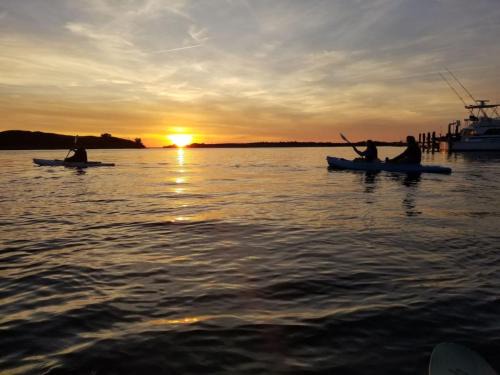 Cedar Point House | Waterfront home with Private Dock Hot tub and swimming as well as a large fenced backyard