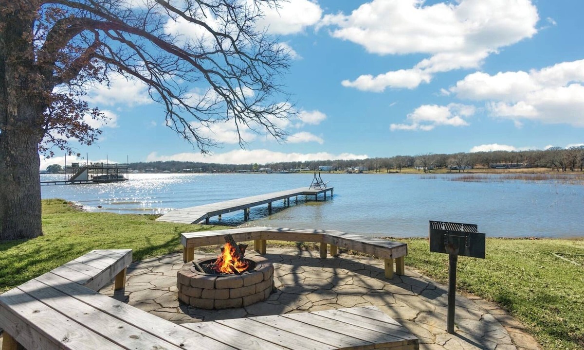 Seven Points House | Waterfront Lake Cottage, Spacious Outdoor Deck & Dock! Dog friendly firepit &BBQ