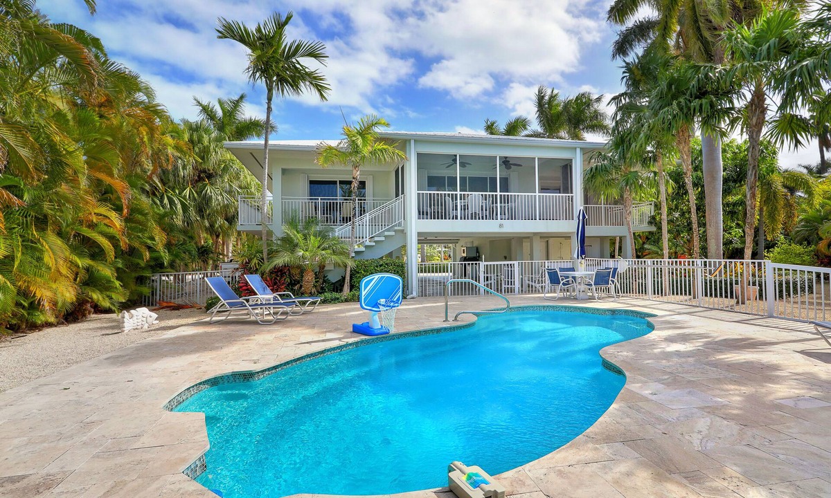 Key Colony Beach House | Waterfront Luxury Home with Pool and Boat Dock