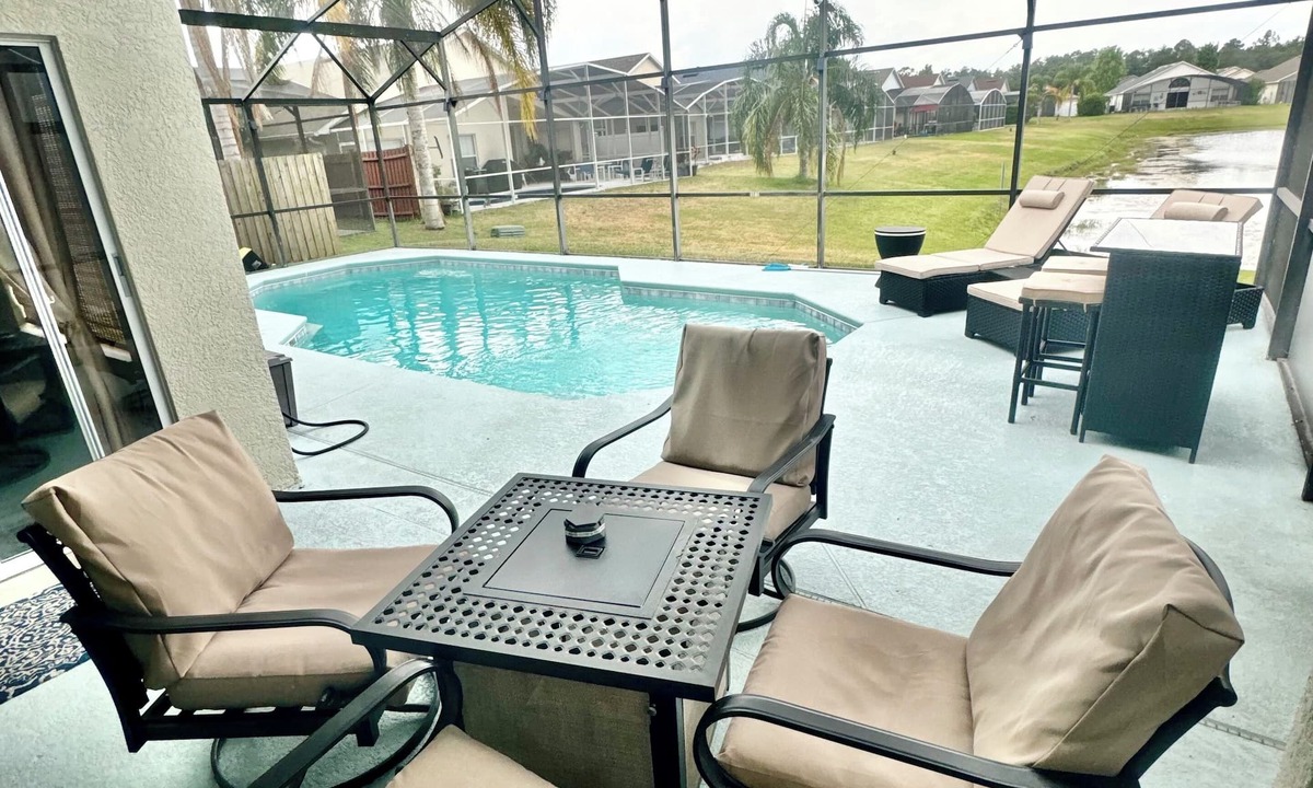 Eagle Pointe South House | Waterfront Pool Oasis & Game room Close to Disney