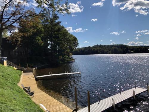 Newaygo House | Waterfront Resort with Bikes, Docks, BBQ