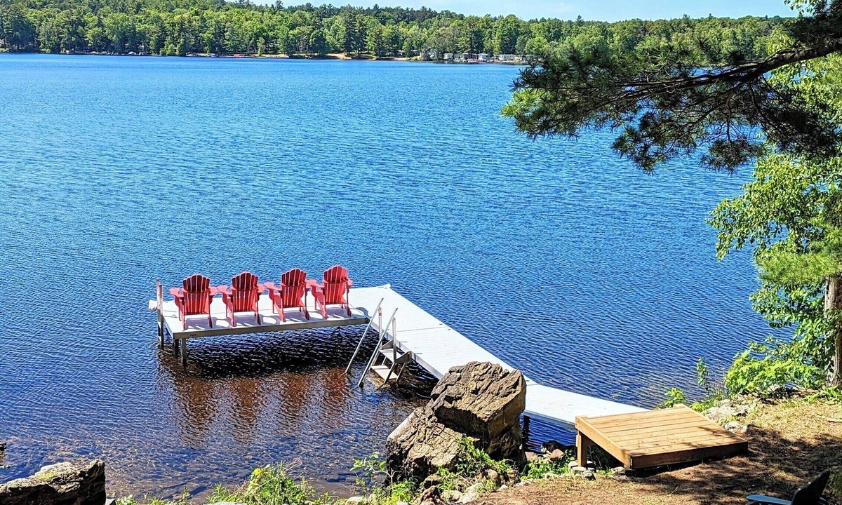 Marmora Cottage | Waterfront sunsets and fires at Marble Point Cottage on Crowe Lake