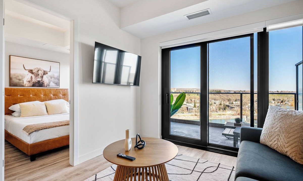 Eau Claire Apartment | Western Dreams w River Views, 2BR, AC, Parking