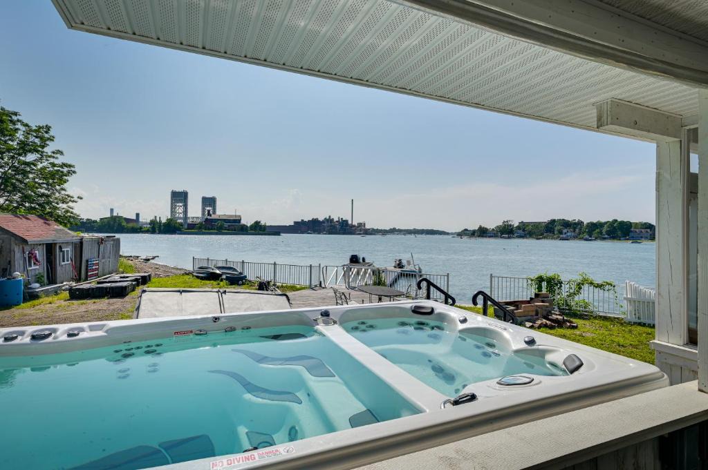 North Weymouth House | Weymouth Waterfront Getaway w/Swim Spa & Hot Tub