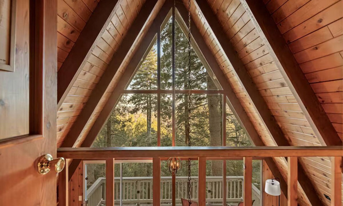 Crestline Cabin | Whispering Pines Lake & Mountain A-Frame Cabin