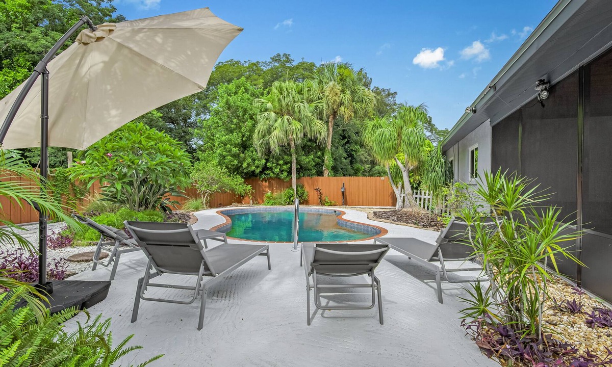 Sarasota Springs House | Your Private Tropical Paradise with Heated Pool!