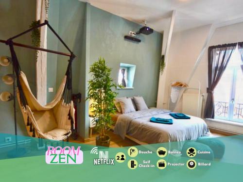 Roubaix Apartment | ZEN - Roubaix-Lille - Balneo - Home cinéma - Billard