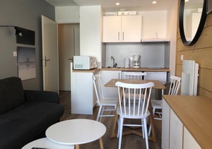 100m from resort center, 1st floor, balcony, tv, ski locker, 23m², Peyragudes