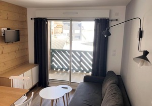 100m from resort center, 1st floor, balcony, tv, ski locker, 23m², Peyragudes