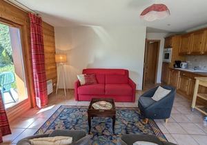 3-room apartment with terrace and garage, near skiing, La Clusaz