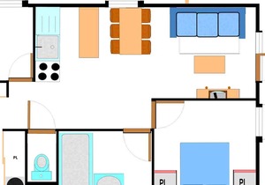 Apartment Aussois, 2 bedrooms, 6 persons