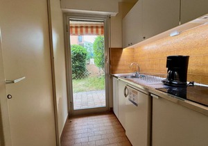 Beachside 2-Room Apartment with Private Garden, Terrace, and Parking