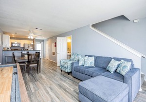 Beachside Condo Steps from the Sand with Pool, Hot Tub, and Private Balconies