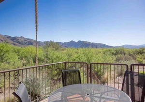 Condo opens to lush desert with unobstructed views of Catalina-Rincon mtns