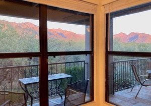 Condo opens to lush desert with unobstructed views of Catalina-Rincon mtns