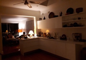 Cosy terrace with views overlooking city