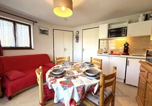 Cozy Ski-In/Ski-Out Apartment in Praz Sur Arly for 4 with Balcony, Parking, and Ski Locker