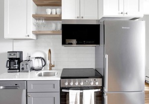 Cute Brookline 1BR w/ Gym, steps to Green Line, by Blueground