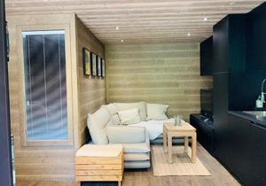 duplex en plein centre d'Auron déco chalet cosy