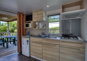 Flower Camping Le Tiradou * - Mobil-Home Comfort O'Hara Wood 27,50m2 (2 bedrooms) + Integrated terrace 7,30m2 4 people