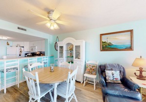 Fourth-floor side condo at oceanfront resort with pools, hot tub & beach access