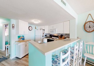 Fourth-floor side condo at oceanfront resort with pools, hot tub & beach access