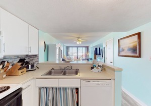 Fourth-floor side condo at oceanfront resort with pools, hot tub & beach access