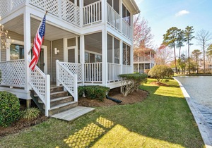 Free Golf at Bear Trap Dunes and MORE! 2 Bedroom 2 bath. first floor Sea Colony West unit with a beautiful view of the lake.