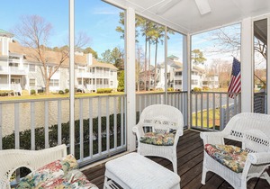 Free Golf at Bear Trap Dunes and MORE! 2 Bedroom 2 bath. first floor Sea Colony West unit with a beautiful view of the lake.