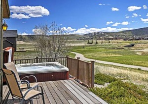 Grand Elk Golf Club On-Site Mtn-View Home with Deck