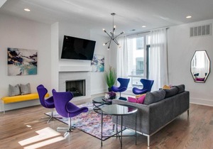 Gulch modern 3 story condo, 2 car garage, rooftop fire pit, security, and view!