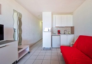 Le Lavandou, Charming cabin studio to rent for 4 people, seaview, direct access to the beach