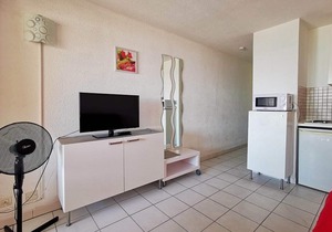 Le Lavandou, Charming cabin studio to rent for 4 people, seaview, direct access to the beach