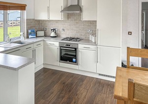 Luxury lodge with one double and one twin.