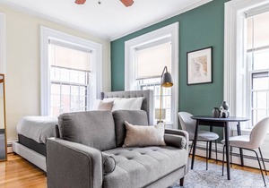Mod Beacon Hill Studio w/ W/D, near MA State House, by Blueground