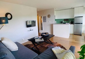 Modern, airy and bright, this private apartment sits on the top of Queen Anne hill.