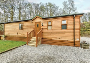 Modern and contemporary 14ft-wide lodge style holiday home.