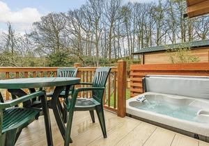 Modern and contemporary 14ft-wide lodge style holiday home.