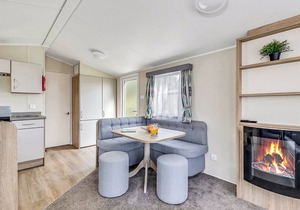 Modern open plan caravan with one double with en suite W.