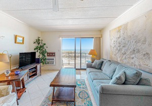 Oceanfront condo near golf with beach access, balcony, views, & washer/dryer