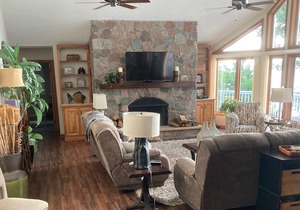 Panoramic View of Conesus Lake. 3 BR, 2 bthrm, lakeside, large deck! Sleeps 6